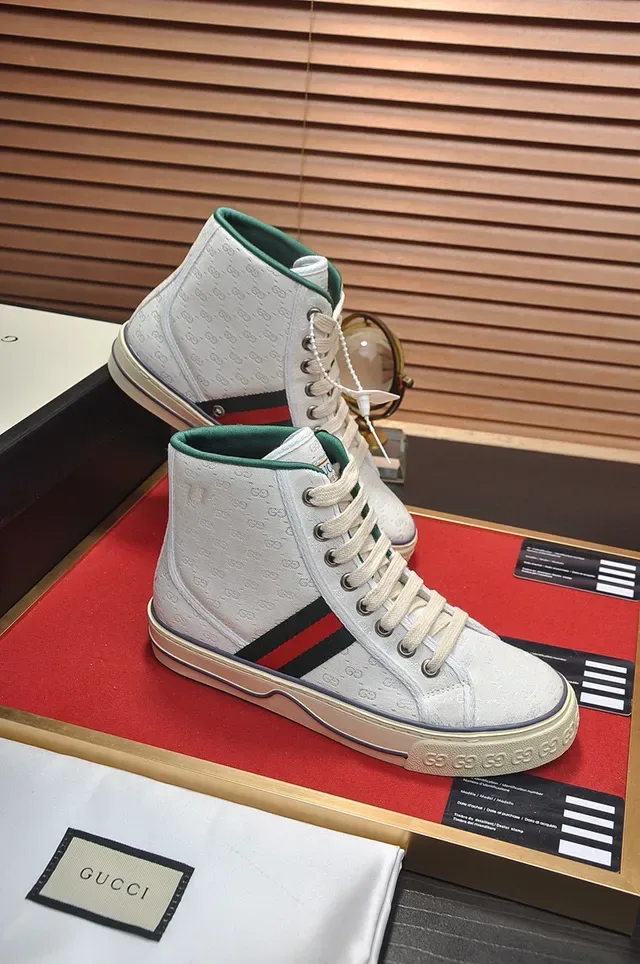 Gucci Tennis 1977 Monogram Canvas High-Top Lifestyle Sneakers 5
