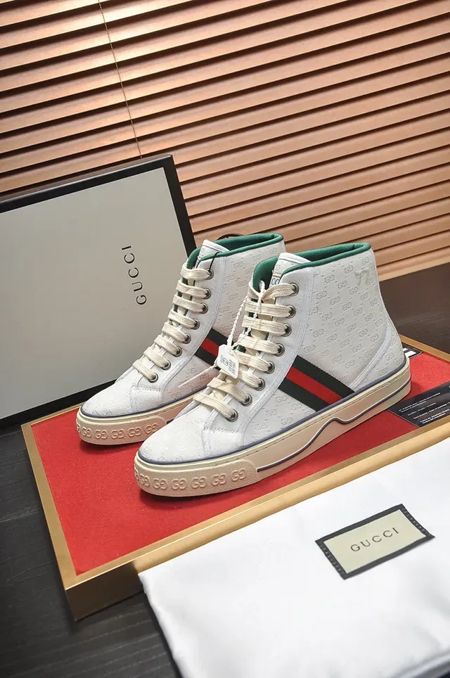 Gucci Tennis 1977 Monogram Canvas High-Top Lifestyle Sneakers 7