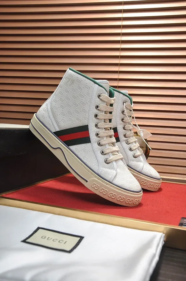 Gucci Tennis 1977 Monogram Canvas High-Top Lifestyle Sneakers 8