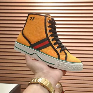 Gucci Tennis 1977 Naranja Monogram Zapatillas Lifestyle de Alto