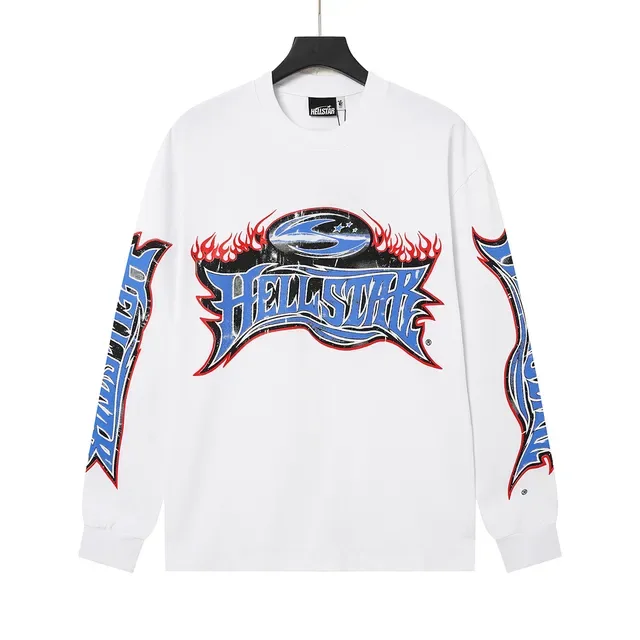Camiseta de manga larga Hellstar con gráfico de logo de llama 3