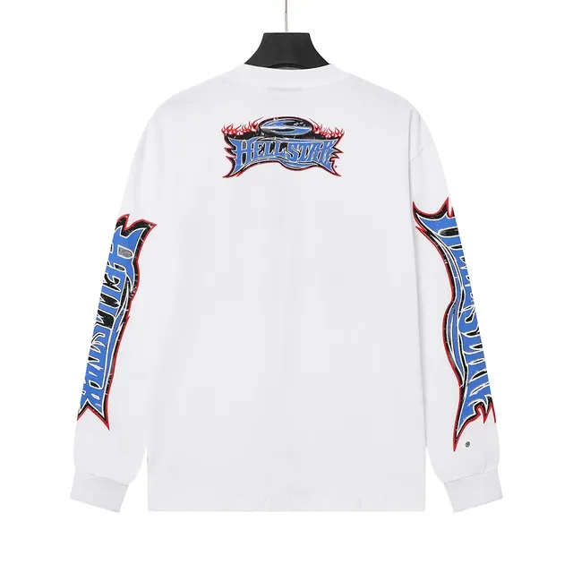 Camiseta de manga larga Hellstar con gráfico de logo de llama 4