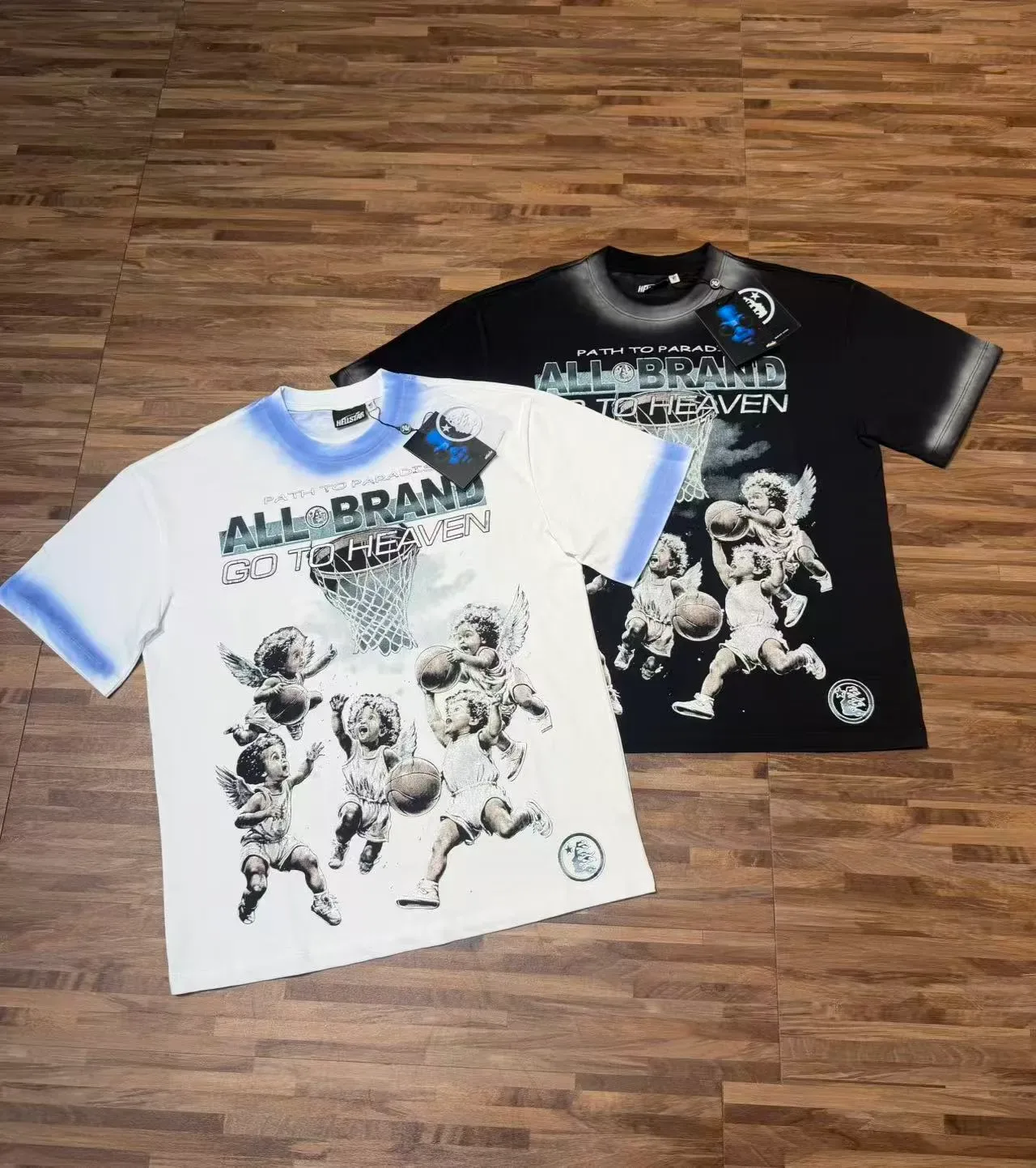 Camiseta Hellstar gráfica con mangas dip-dye 2