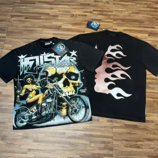 Hellstar Graphic-Print Oversized Black T-Shirt