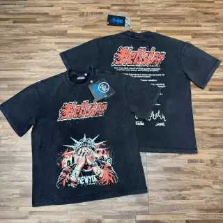Hellstar Graphic Print Washed Black T-Shirt