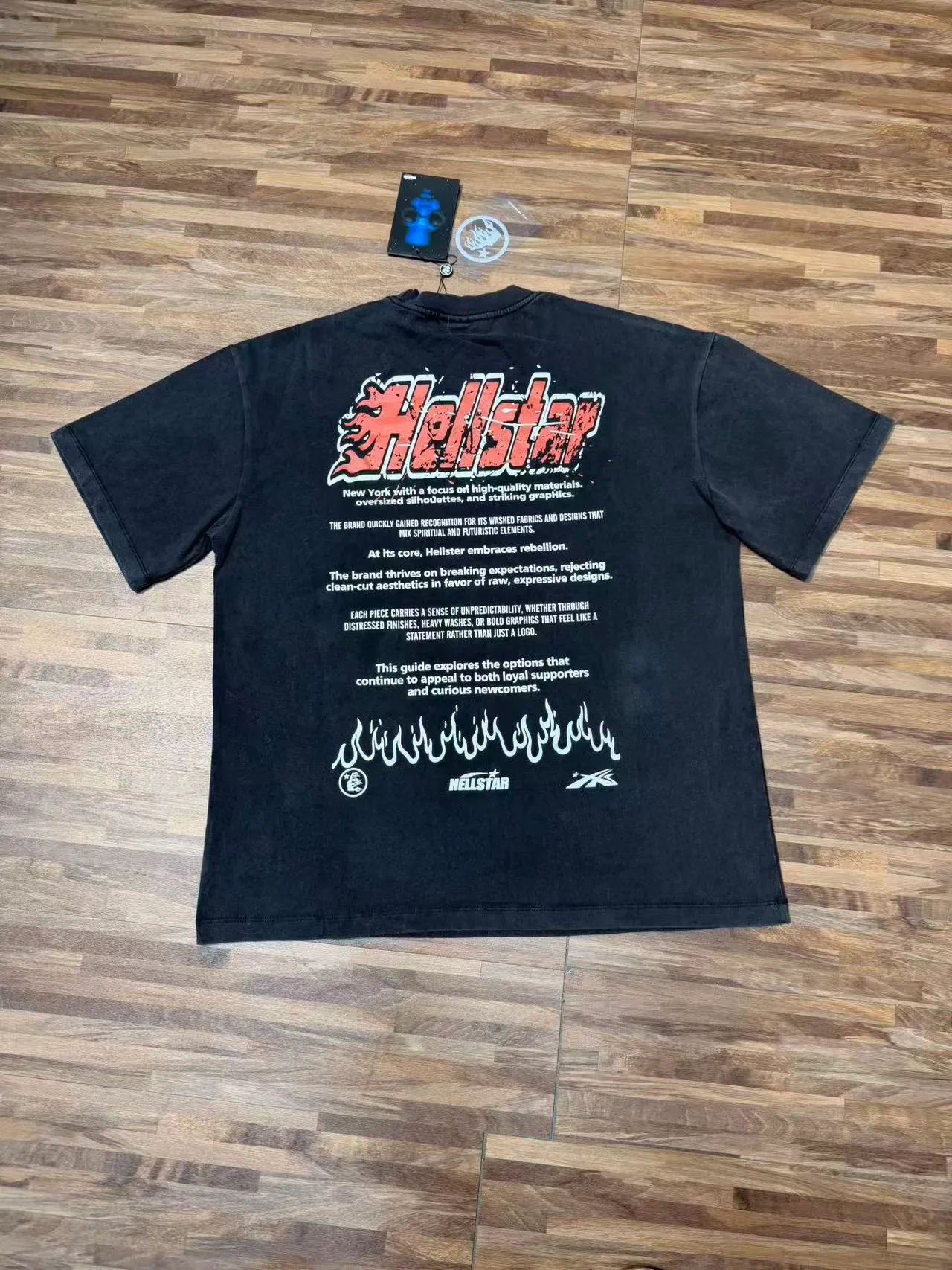 Hellstar Graphic Print Washed Black T-Shirt 3