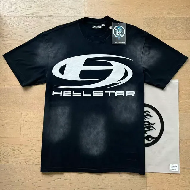 T-shirt Hellstar graphique noir délavé 3