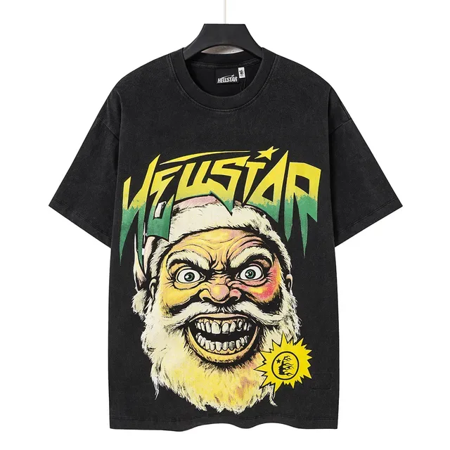 T-shirt graphique oversize acid wash noir Hellstar 3