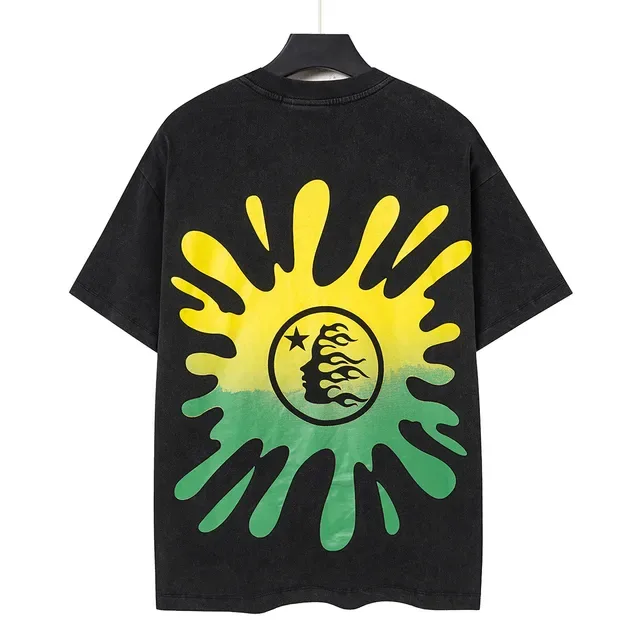 T-shirt graphique oversize acid wash noir Hellstar 4