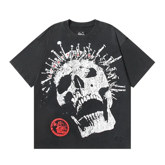 Hellstar Oversized Skull Print Black T-Shirt 5