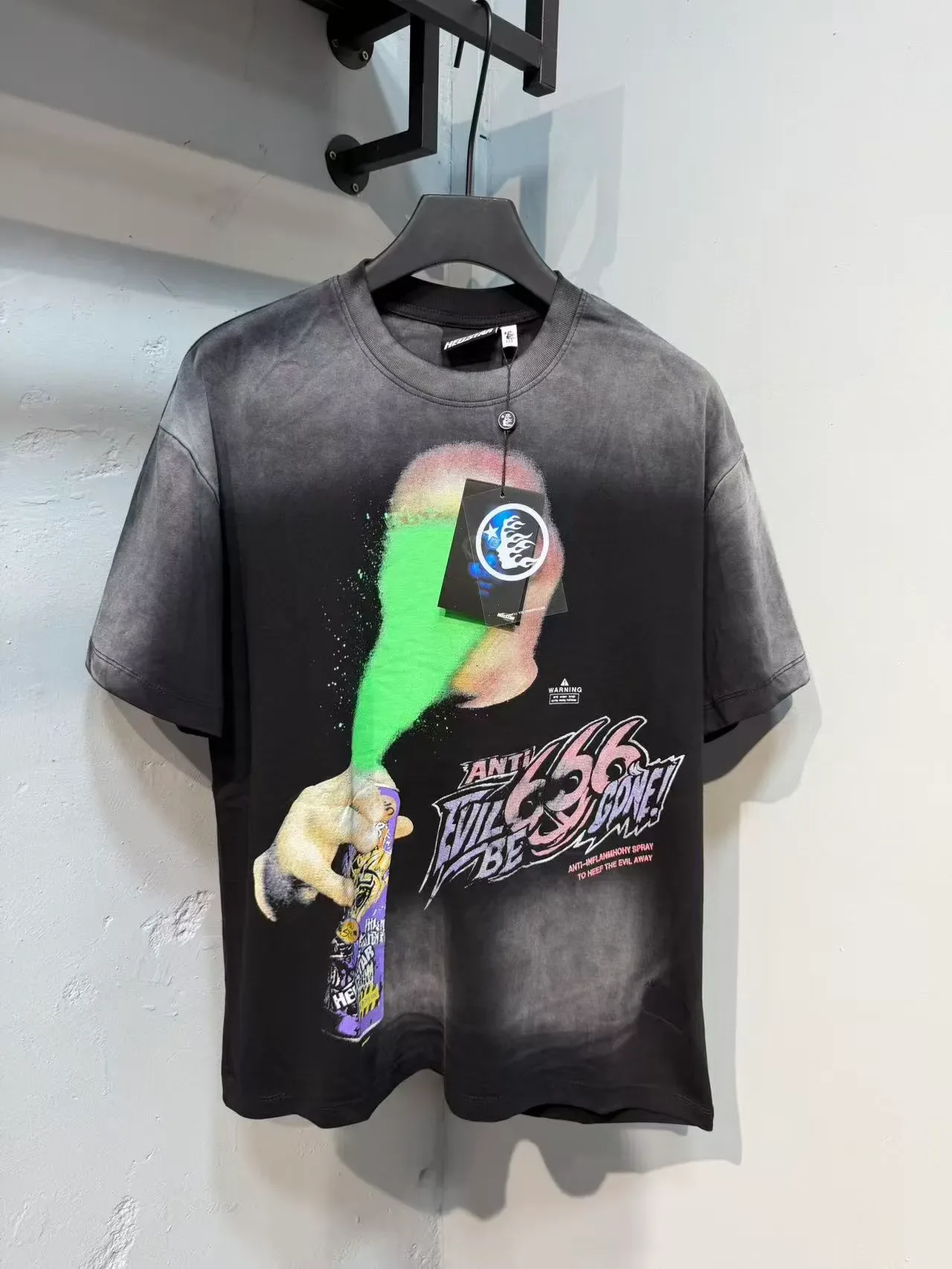 Hellstar Studios Graphic Print Gradient Black T-Shirt 6