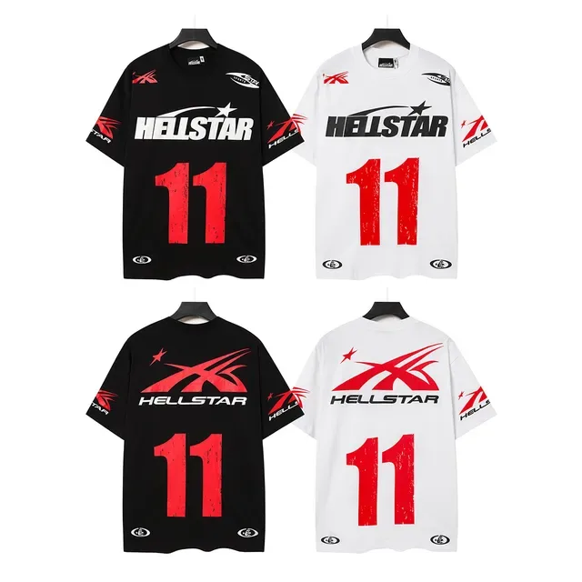 Hellstar White Red Graphic Print Crew Neck T-Shirt 2
