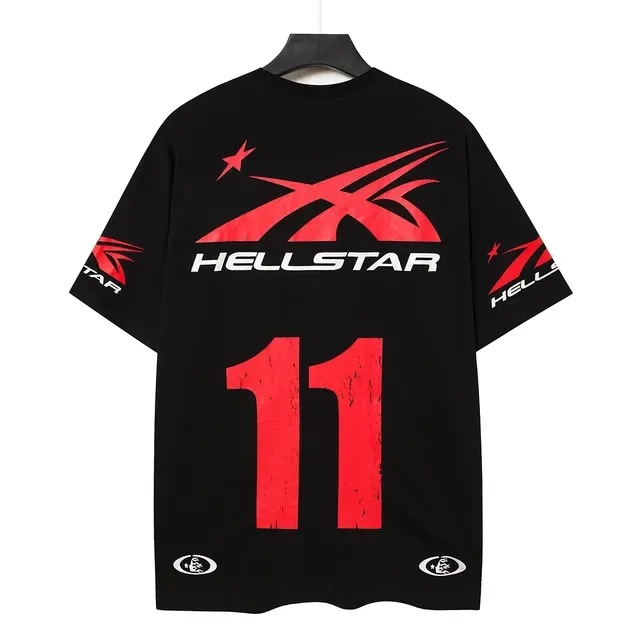 Hellstar White Red Graphic Print Crew Neck T-Shirt 4