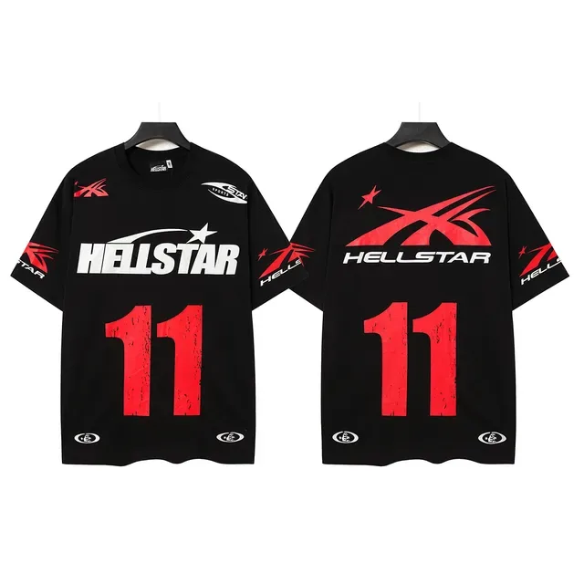 Hellstar White Red Graphic Print Crew Neck T-Shirt 5