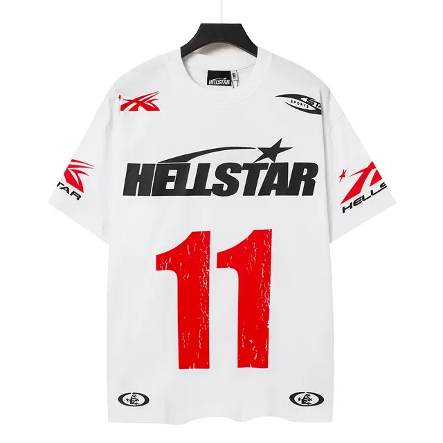 Hellstar White Red Graphic Print Crew Neck T-Shirt 7