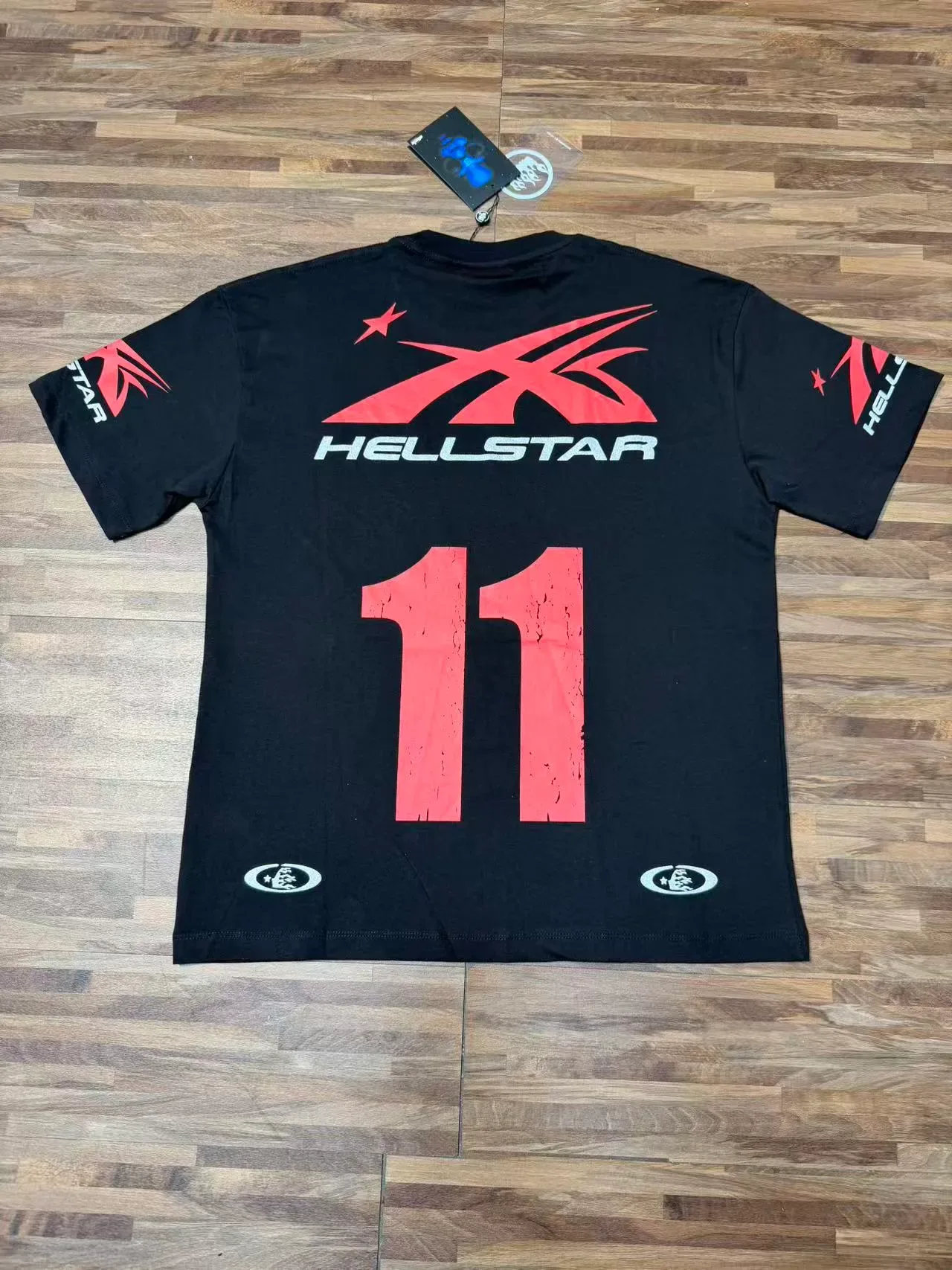 Hellstar White Red Graphic Print Crew Neck T-Shirt 12