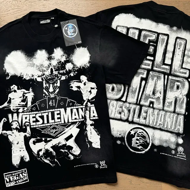 Hellstar WrestleMania গ্রাফিক ওভারসাইজড টি-শার্ট 7