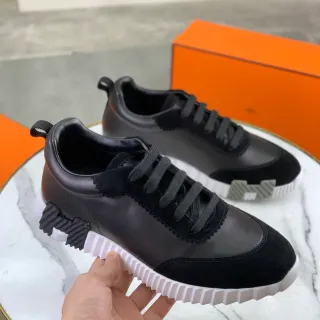 Hermès تنس لايف ستايل أسود جلد وسويد
