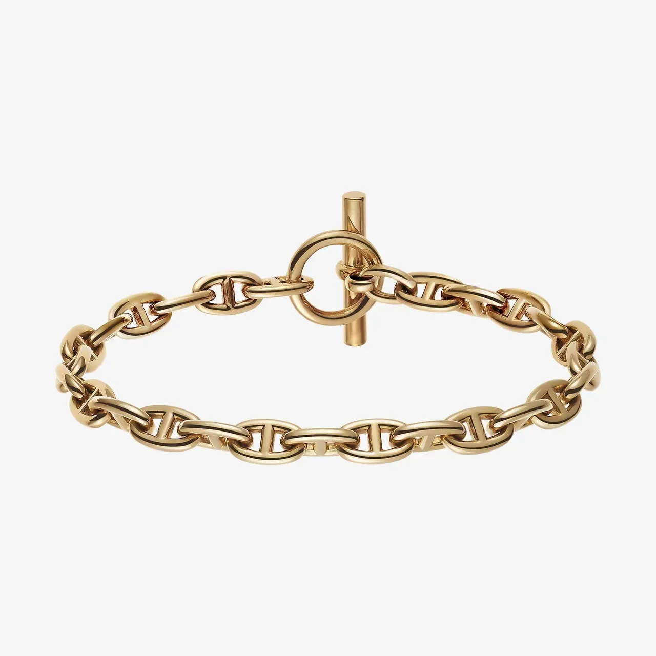 Hermès Chaine d'Ancre 银金椭圆链扣手链 7