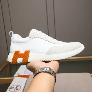 Hermès H Pantin 白橙色生活方式运动鞋