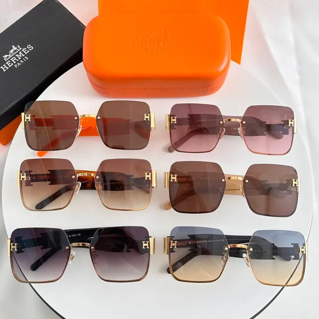 Hermès H-Shape Rimless Gradient Sunglasses 3