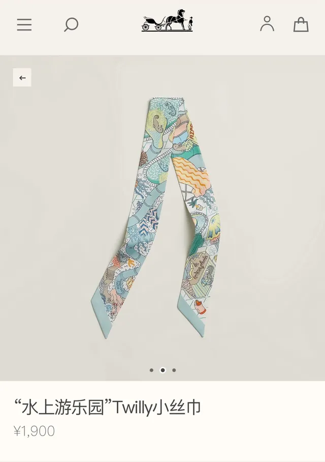 Hermès Illustrated Motif Light Blue Border Silk Scarf 2