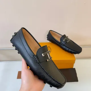 Hermès Oran কালো টেক্সচার্ড চামড়া H-Buckle লুফার