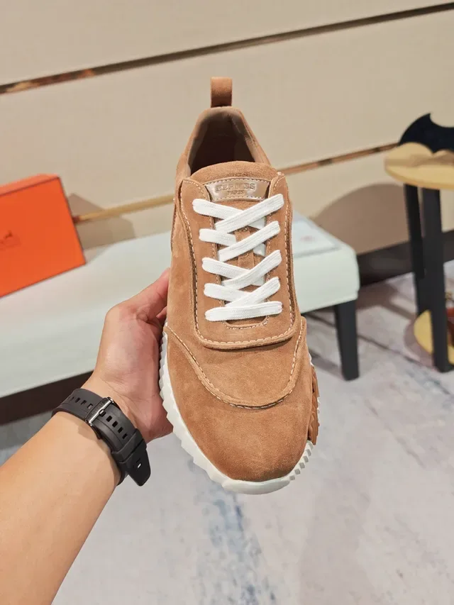 Hermès Oran Sneaker Tan Suede White Sole Lifestyle Sneakers 5