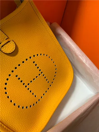 Hermès Picotin Lock Yellow Perforated H Underarm Bag 7