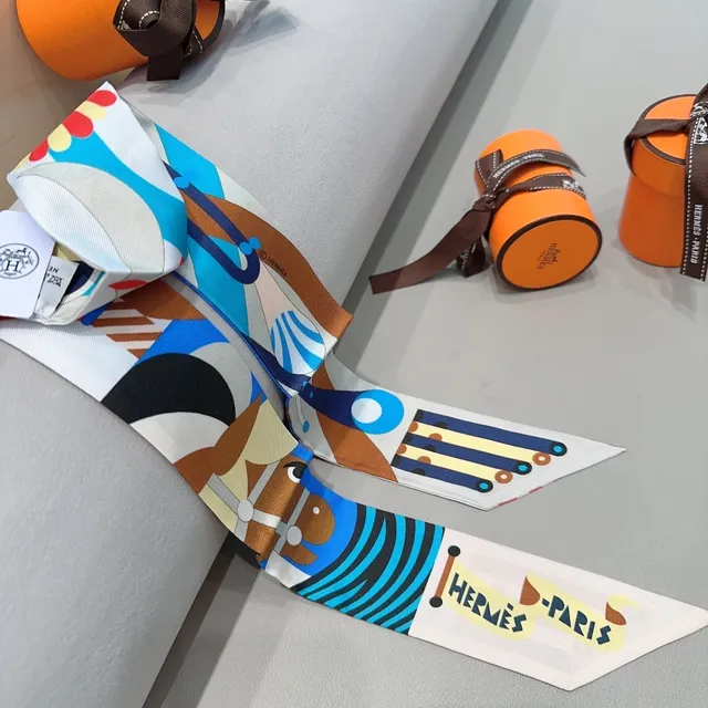 Hermès Foulard de Soie Imprimé Graphique 5