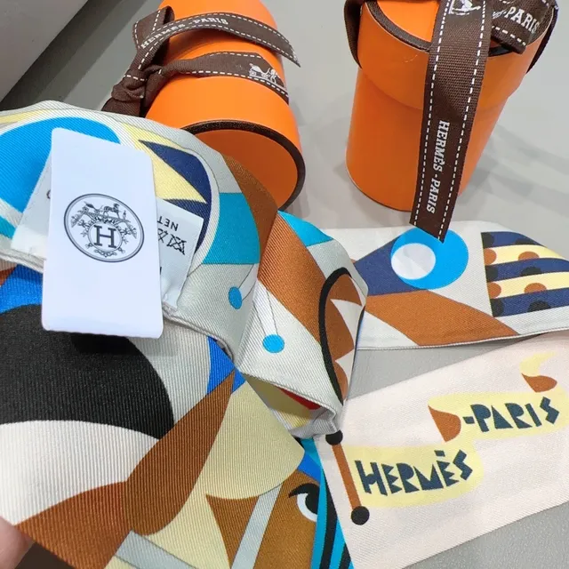 Hermès Foulard de Soie Imprimé Graphique 6