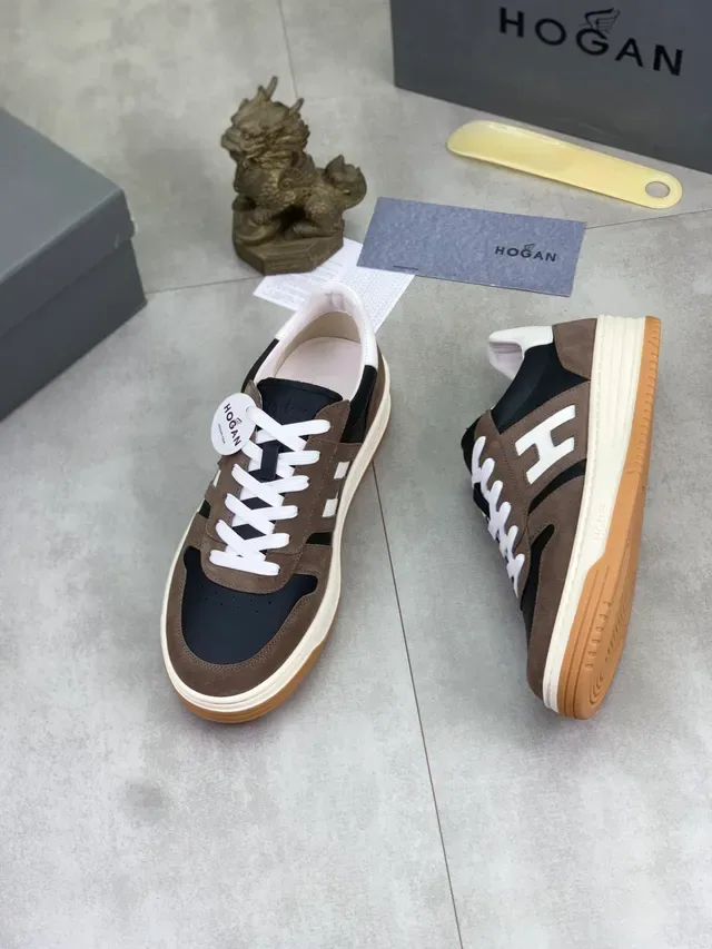 Hogan H-Series Brown and Black Suede Lifestyle Sneakers 6