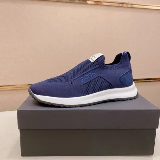 Hugo Boss নেভি নিট স্লিপ-অন লাইফস্টাইল স্নিকার্স