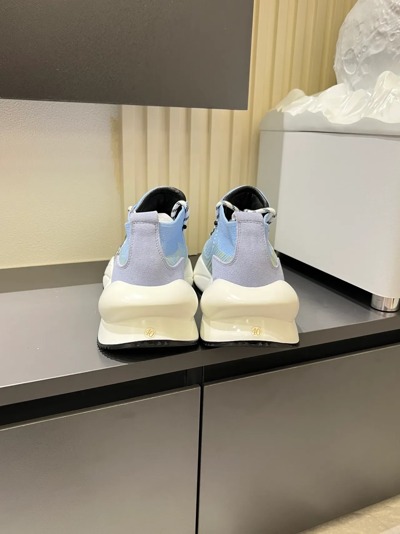Hugo Boss Speed Trainer Light Blue Knit Lifestyle Sneakers 2