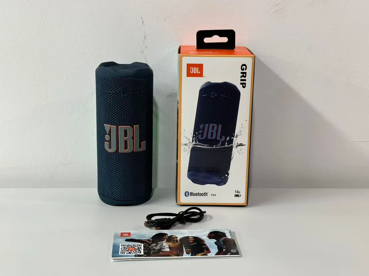 JBL बैंगनी सिलिंड्रिकल बुना हुआ कपड़ा जाली पोर्टेबल स्पीकर 5