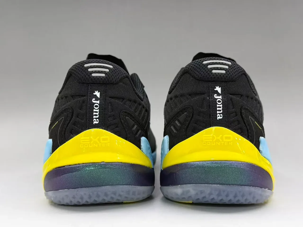 Joma Top-Flex Ultimate Preto Amarelo Azul Claro Tênis Lifestyle 5