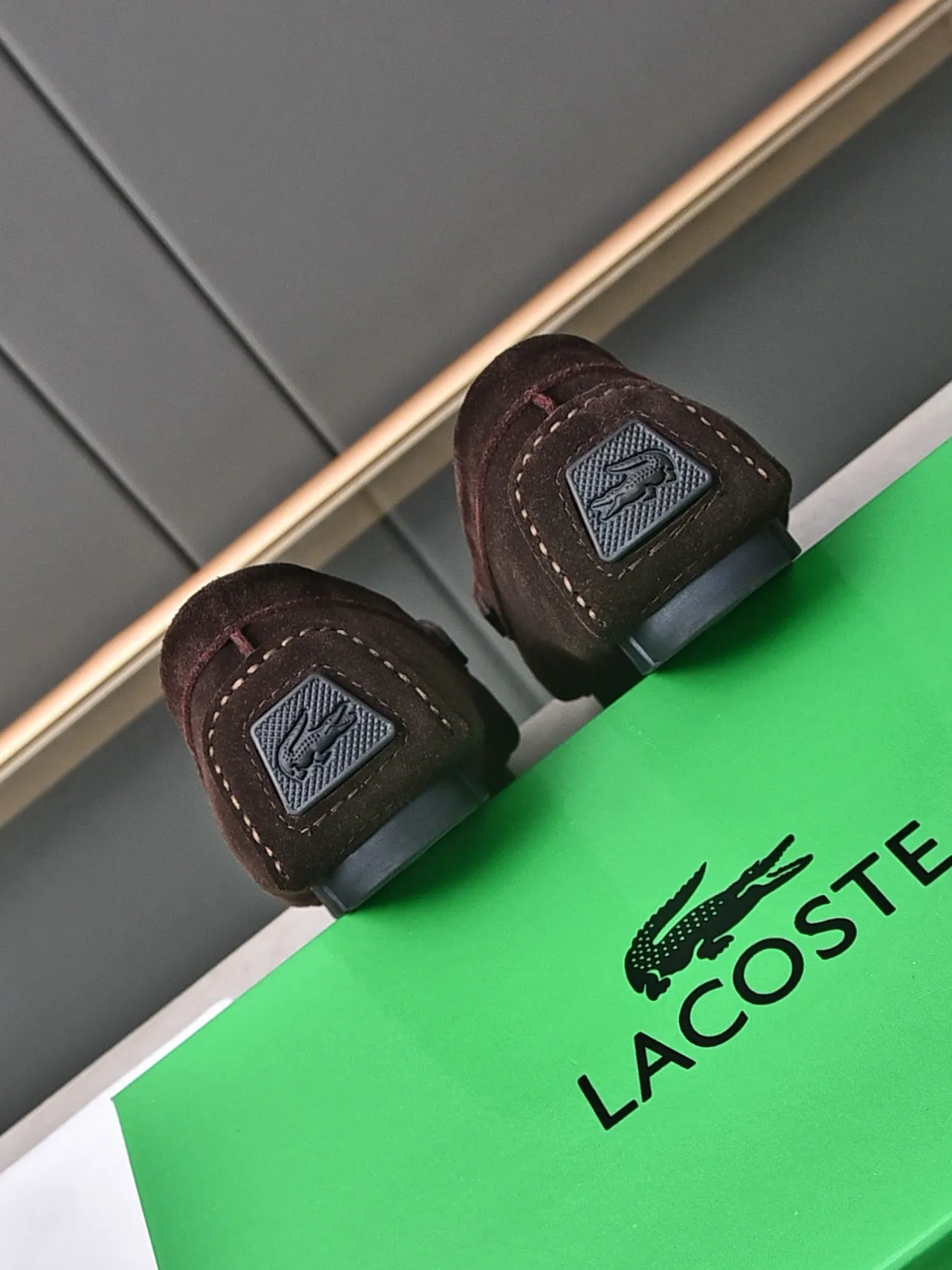 Lacoste Penny Loafer Brown Suede Loafers 3