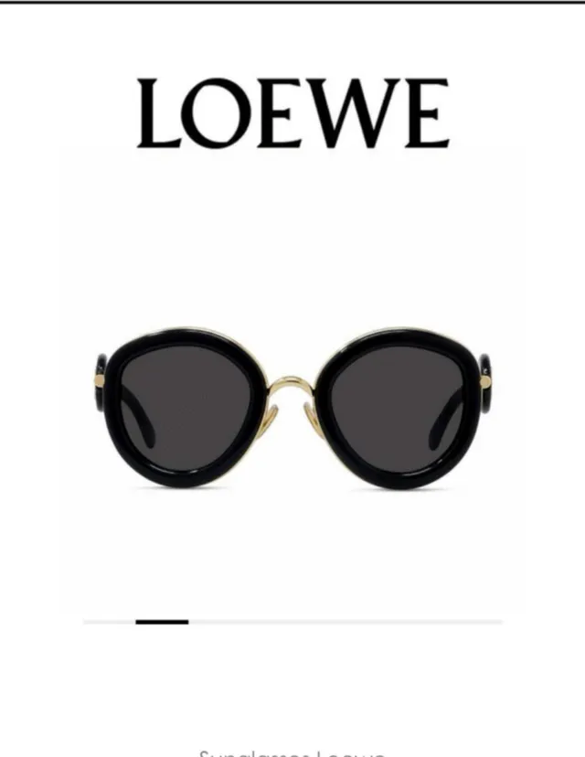 Loewe نظارات شمسية مستديرة بنمط السلحفاة وذهبي اللون 4