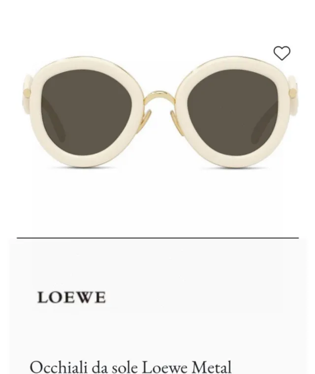 Loewe نظارات شمسية مستديرة بنمط السلحفاة وذهبي اللون 6