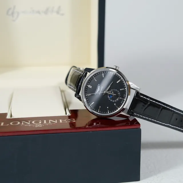 Longines Automatique Montre mécanique cadran noir phase lunaire 3