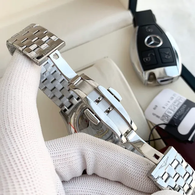 Longines Élégant Cadran Noir Marqueur Diamant Montre Mécanique 2