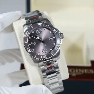 Longines Hydroconquest Slate Gray Dial Stainless Steel Mechanical Watch