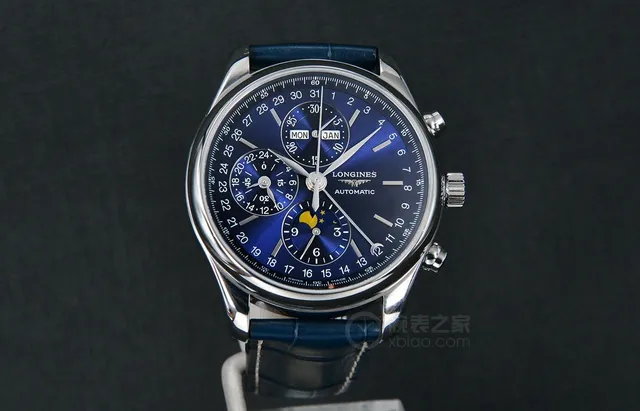 Longines Master Collection Chronograph Moonphase Blue Dial Mechanical Watch 8