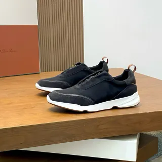 Loro Piana 黑色和白色一脚穿生活方式运动鞋