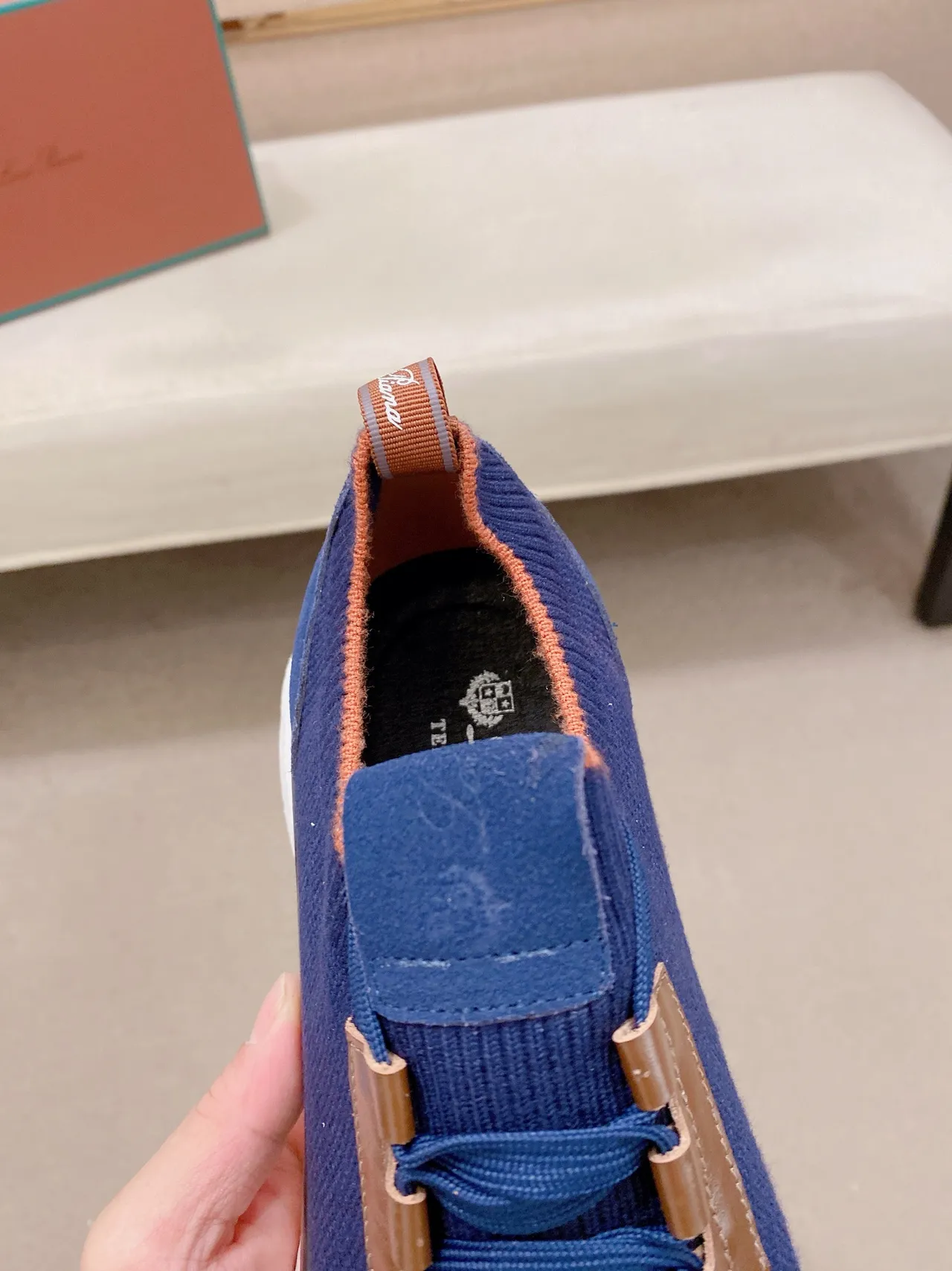 Loro Piana Flow Runner Navy Knit লাইফস্টাইল স্নিকার 3