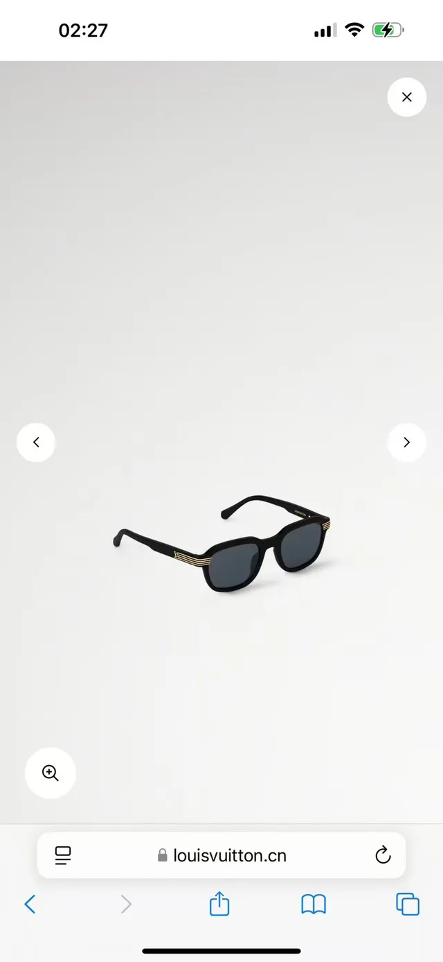 Louis Vuitton Black Gold Rectangular Frame Acetate Sunglasses 4