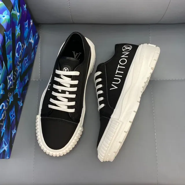 Louis Vuitton Black White Low-Top Canvas Upper Lifestyle Sneakers 7