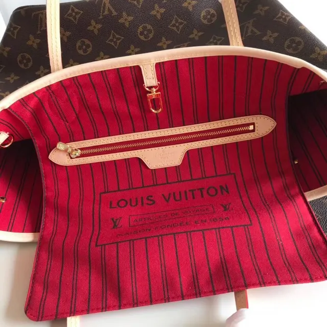Louis Vuitton Brown Beige Monogram Canvas Rolled Leather Handles Tote Bag 12