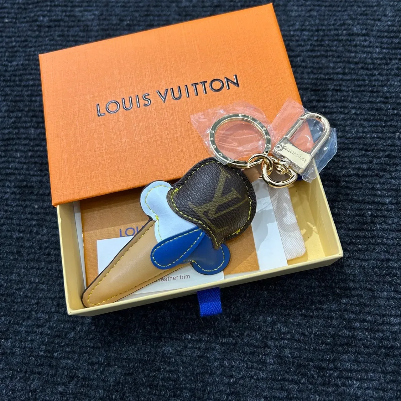 Louis Vuitton Brown Multicolor Leather Ice Cream Cone Monogrammed Top Phone Case 3