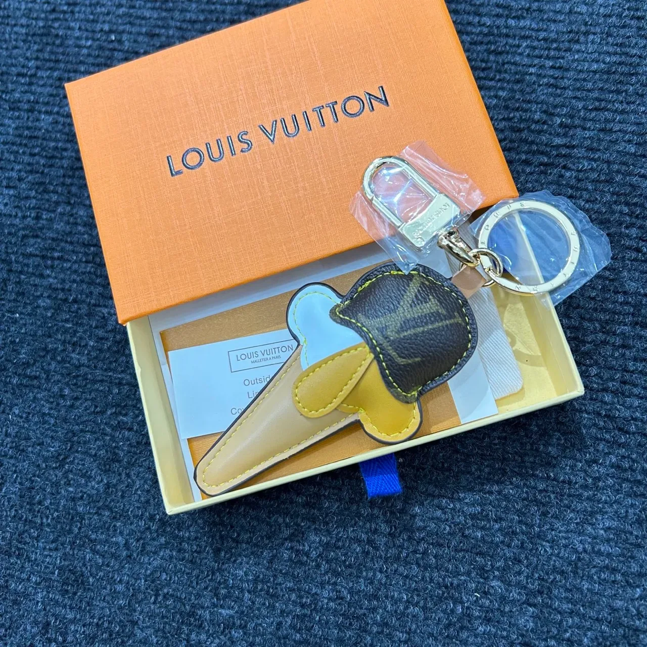 Louis Vuitton Brown Multicolor Leather Ice Cream Cone Monogrammed Top Phone Case 5